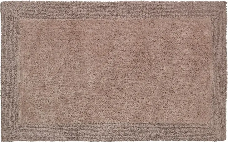 Badematte >LUXOR< in taupe, 100% Baumwolle - 80x50x2,2cm (LxBxH)