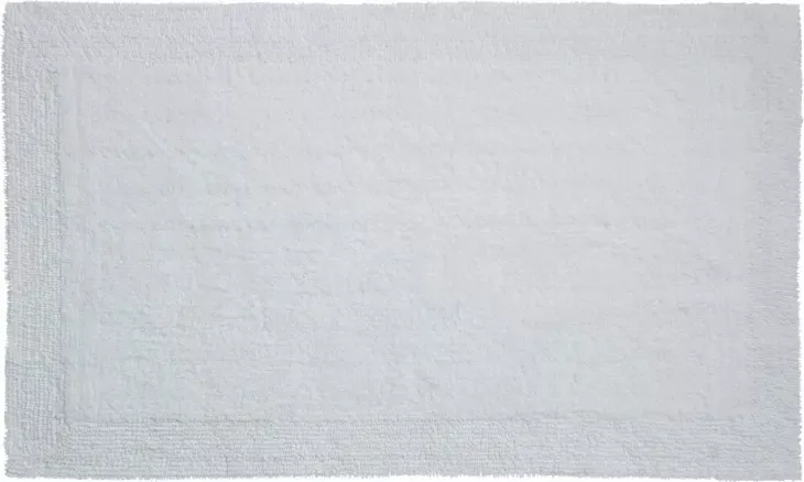 Badematte >LUXOR< in weiss, 100% Baumwolle - 100x60x2,2cm (LxBxH)