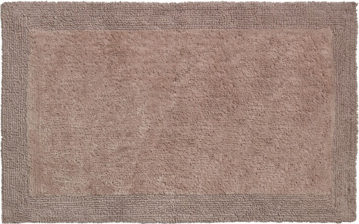 Badematte >LUXOR< in taupe, 100% Baumwolle - 100x60x2,2cm (LxBxH)