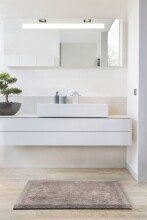 Badematte >LUXOR< in taupe, 100% Baumwolle - 100x60x2,2cm (LxBxH)