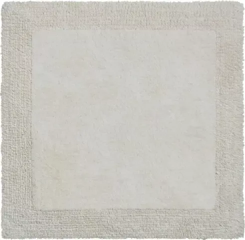 Badematte >LUXOR< in natur, 100% Baumwolle - 60x60x2,2cm (LxBxH)
