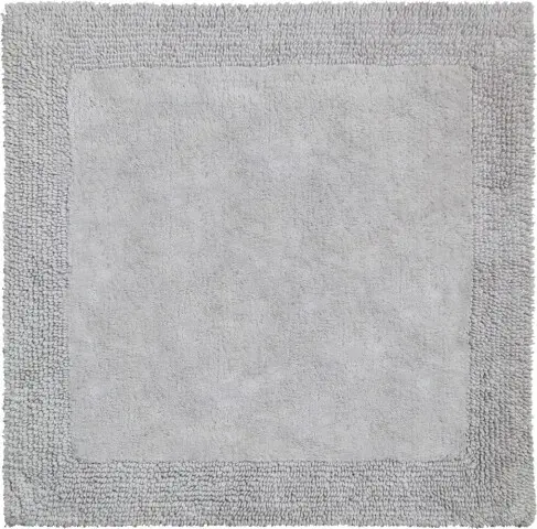 Badematte >LUXOR< in kieselgrau, 100% Baumwolle - 60x60x2,2cm (LxBxH)