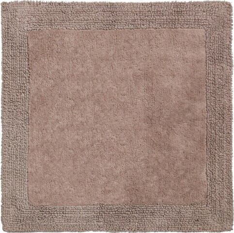 Badematte >LUXOR< in taupe, 100% Baumwolle - 60x60x2,2cm (LxBxH)