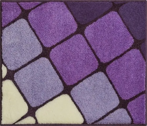 Badematte >SHANGA< in flieder, 100% Polyacryl SUPERSOFT - 60x50x2cm (LxBxH)