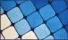 Badematte >SHANGA< in blau, 100% Polyacryl SUPERSOFT - 120x70x2cm (LxBxH)