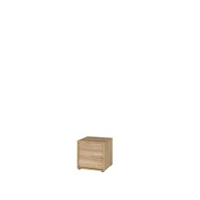 Nachtkommode >ARANK< in Mauvella Eiche Dekor - 43,4x43,3x41,7cm (BxHxT)