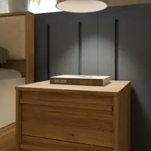 Nachtkommode >ARANK< in Mauvella Eiche Dekor - 43,4x43,3x41,7cm (BxHxT)