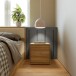 Nachtkommode >ARANK< in Mauvella Eiche Dekor - 43,4x43,3x41,7cm (BxHxT)