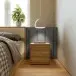 Nachtkommode >ARANK< in Mauvella Eiche Dekor - 43,4x43,3x41,7cm (BxHxT)