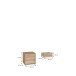 Nachtkommode >ARANK< in Mauvella Eiche Dekor - 43,4x43,3x41,7cm (BxHxT)