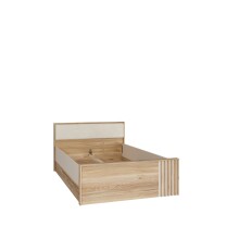 Stauraumbett >ARANK< in Mauvella Eiche Dekor / Sand - 130x84x213cm (BxHxT)