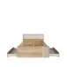 Stauraumbett >ARANK< in Mauvella Eiche Dekor / Sand - 130x84x213cm (BxHxT)