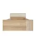 Stauraumbett >ARANK< in Mauvella Eiche Dekor / Sand - 130x84x213cm (BxHxT)