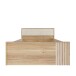 Stauraumbett >ARANK< in Mauvella Eiche Dekor / Sand - 130x84x213cm (BxHxT)