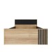 Stauraumbett >ARANK< in Mauvella Eiche Dekor / Schwarz - 130x84x213cm (BxHxT)