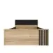 Stauraumbett >ARANK< in Mauvella Eiche Dekor / Schwarz - 130x84x213cm (BxHxT)
