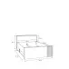 Stauraumbett >ARANK< in Mauvella Eiche Dekor / Schwarz - 130x84x213cm (BxHxT)