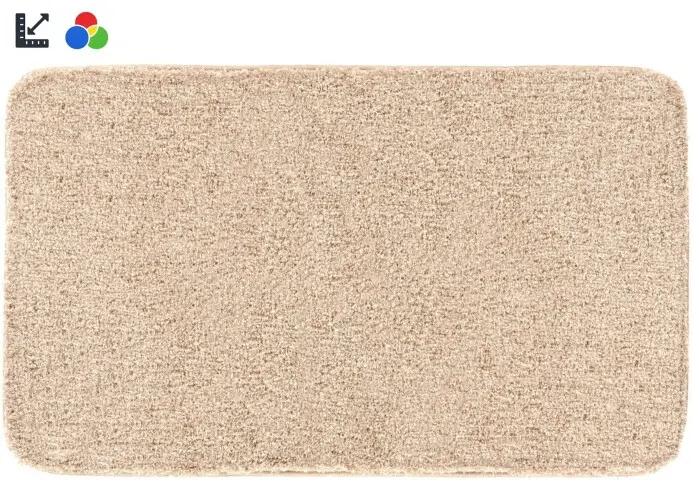 Badematte >MELANGE< in beige, 100% Polyacryl ULTRASOFT - 100x60x2,7cm (LxBxH)