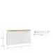Sideboard >DURAOAK< in Weiss Glanz / Wildeiche Dekor - 156,4x89,8x41,6 (BxHxT)
