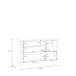 Sideboard >DURAOAK< in Weiss Glanz / Wildeiche Dekor - 156,4x89,8x41,6 (BxHxT)