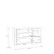Sideboard >DURAOAK< in Weiss Glanz / Wildeiche Dekor - 156,4x89,8x41,6 (BxHxT)
