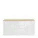 Sideboard >DURAOAK< in Weiss Glanz / Wildeiche Dekor - 181,1x89,8x41,6cm (BxHxT)