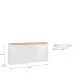 Sideboard >DURAOAK< in Weiss Glanz / Wildeiche Dekor - 181,1x89,8x41,6cm (BxHxT)
