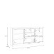 Sideboard >DURAOAK< in Weiss Glanz / Wildeiche Dekor - 181,1x89,8x41,6cm (BxHxT)