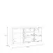 Sideboard >DURAOAK< in Weiss Glanz / Wildeiche Dekor - 181,1x89,8x41,6cm (BxHxT)
