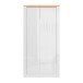 Drehtürenschrank >DURAOAK< in Weiss Glanz / Wildeiche Dekor - 96,4x192,2x59,7 (BxHxT)
