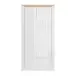 Drehtürenschrank >DURAOAK< in Weiss Glanz / Wildeiche Dekor - 96,4x192,2x59,7 (BxHxT)