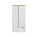 Drehtürenschrank >DURAOAK< in Weiss Glanz / Wildeiche Dekor - 96,4x192,2x59,7 (BxHxT)