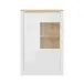 Highboard >DURAOAK< in Weiss Glanz / Wildeiche Dekor - 96,4x147,4x41,6cm (BxHxT)