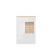 Highboard >DURAOAK< in Weiss Glanz / Wildeiche Dekor - 96,4x147,4x41,6cm (BxHxT)