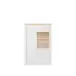 Highboard >DURAOAK< in Weiss Glanz / Wildeiche Dekor - 96,4x147,4x41,6cm (BxHxT)