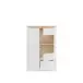 Highboard >DURAOAK< in Weiss Glanz / Wildeiche Dekor - 96,4x147,4x41,6cm (BxHxT)