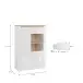 Highboard >DURAOAK< in Weiss Glanz / Wildeiche Dekor - 96,4x147,4x41,6cm (BxHxT)