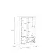 Highboard >DURAOAK< in Weiss Glanz / Wildeiche Dekor - 96,4x147,4x41,6cm (BxHxT)