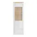 Stauraumvitrine >DURAOAK< in Weiss Glanz / Wildeiche Dekor - 61,7x192,2x41,6cm (BxHxT)