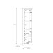Stauraumvitrine >DURAOAK< in Weiss Glanz / Wildeiche Dekor - 61,7x192,2x41,6cm (BxHxT)