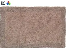 Badematte >LUXOR< in taupe, 100% Baumwolle -...