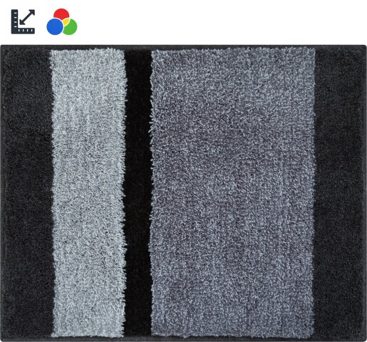 Badematte >ROOM< in anthrazit, 100% Polyacryl SUPERSOFT - 60x50x2,4cm (LxBxH)