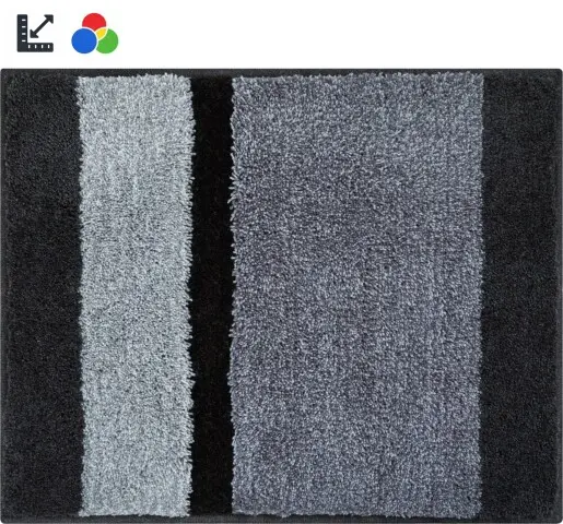 Badematte >ROOM< in anthrazit, 100% Polyacryl SUPERSOFT - 60x50x2,4cm (LxBxH)
