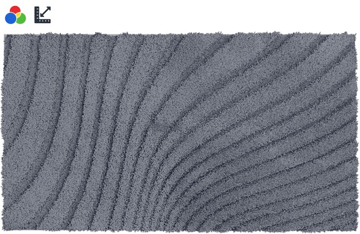 Badematte >CAFFI< in anthrazit, 100% Polyester MAGICSOFT - 120x70x1,8cm (LxBxH)