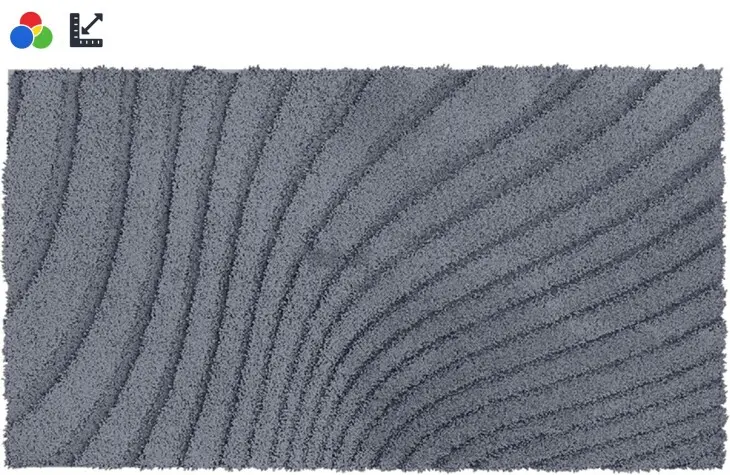 Badematte >CAFFI< in anthrazit, 100% Polyester MAGICSOFT - 120x70x1,8cm (LxBxH)