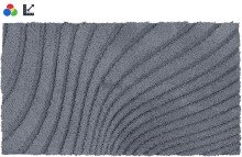 Badematte >CAFFI< in anthrazit, 100% Polyester...