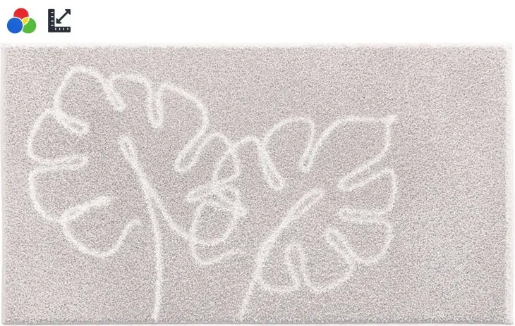 Badematte >LEVANA< in beige, 100% Polyacryl SUPERSOFT - 120x70x1,8cm (LxBxH)