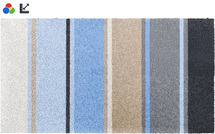 Badematte >SUMMERTIME< in blau, 100% Polyacryl SUPERSOFT - 115x65x1,8cm (LxBxH)