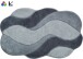 Badematte >CARMEN< in grau, 100% Polyacryl ULTRASOFT - 140x80x2,4cm (LxBxH)