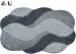 Badematte >CARMEN< in grau, 100% Polyacryl ULTRASOFT - 140x80x2,4cm (LxBxH)